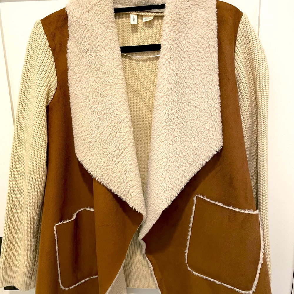 Moth by Anthropologie women’s jacket with mixed textures. Excellent condition.